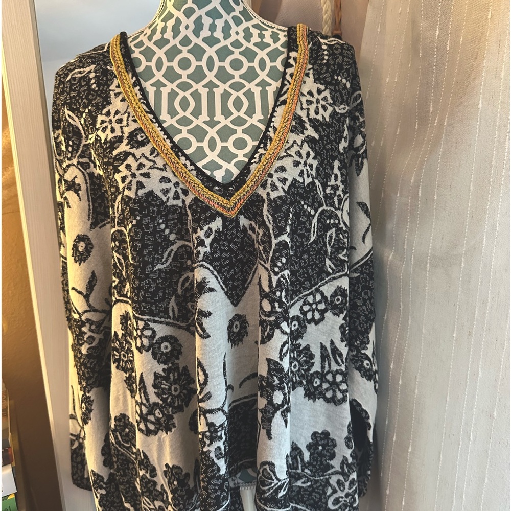 Free People Cropped Poncho